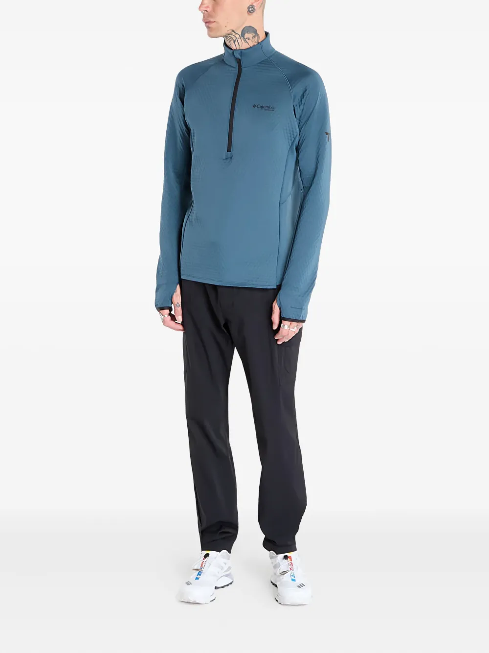 Columbia Sportswear Trui met halve rits Blauw