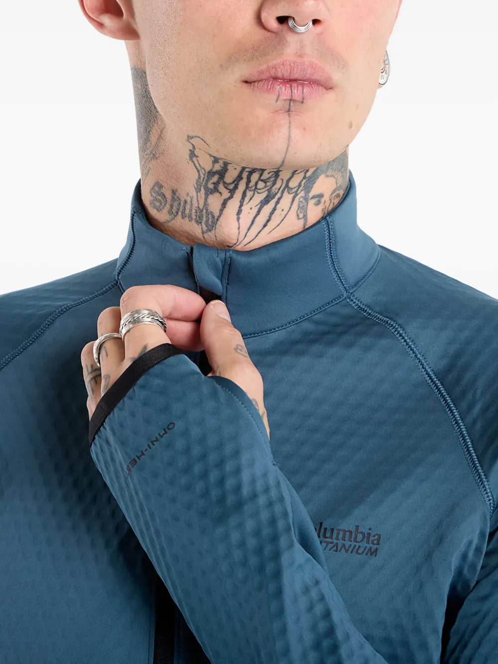 Columbia Sportswear Trui met halve rits Blauw