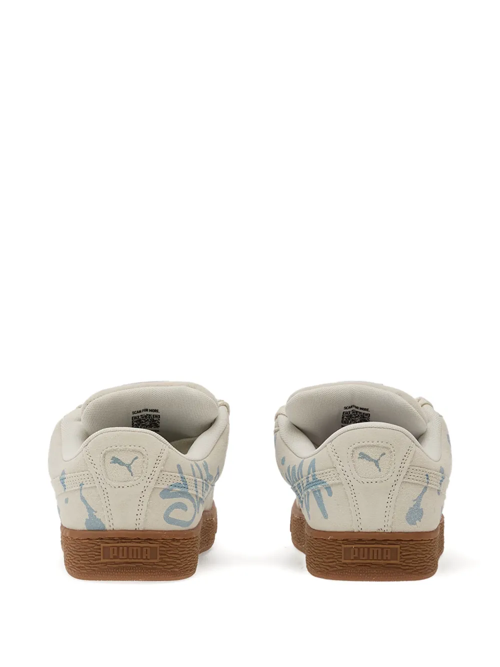Puma Suede Xl Splatters Sneakers In White