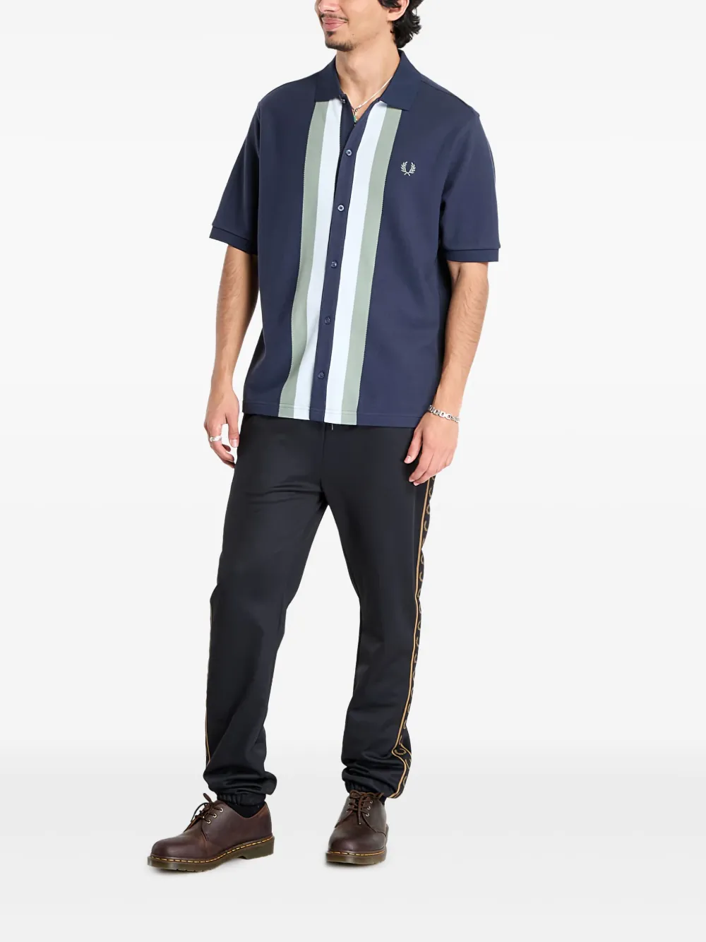 Fred Perry panelled button shirt | Image 2