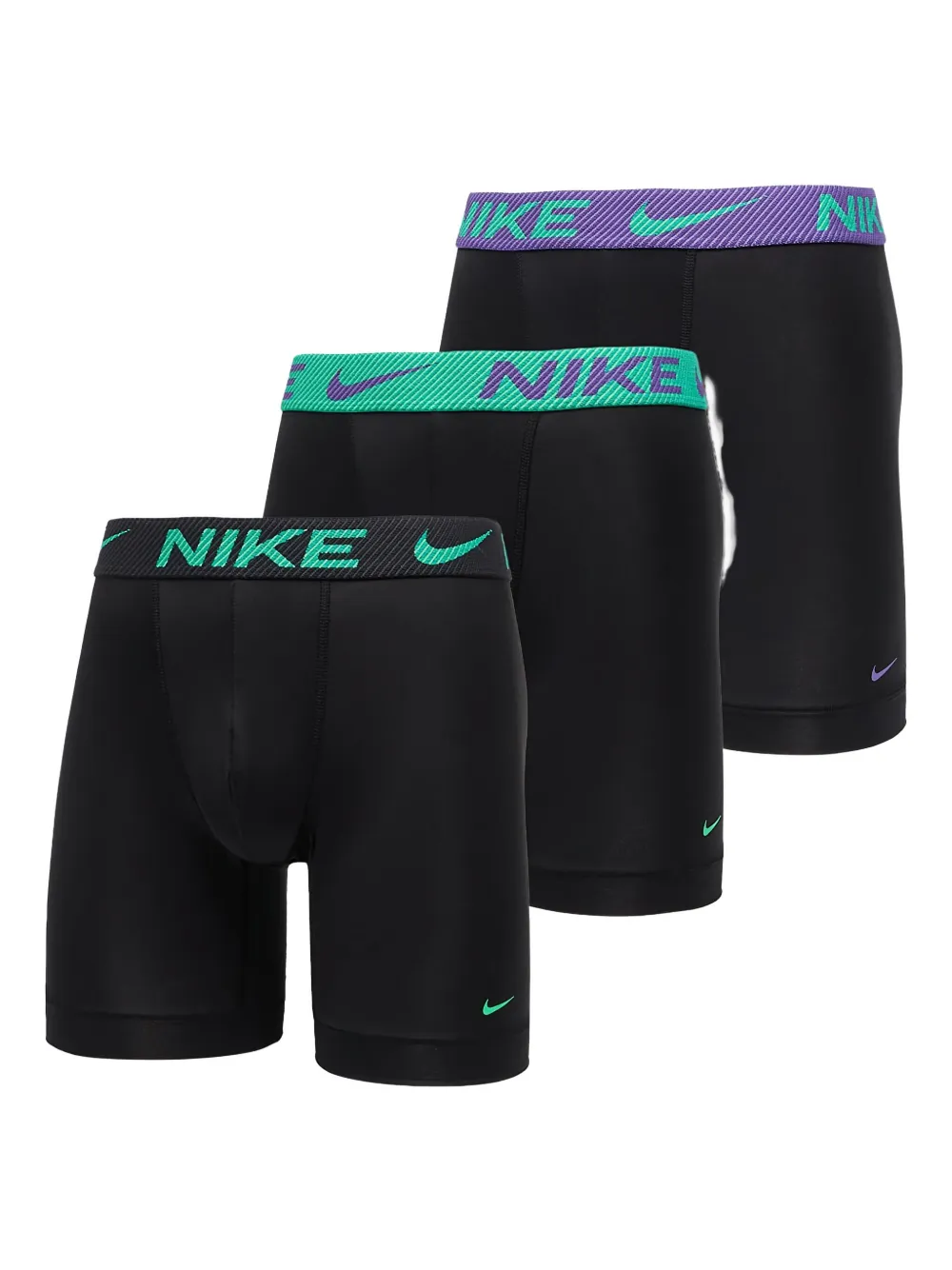 Nike Dri-fit Essential Micro Boxer Briefs (set Of Three) In Black
