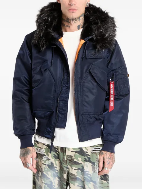 Alpha Industries chamarra texturizada con capucha