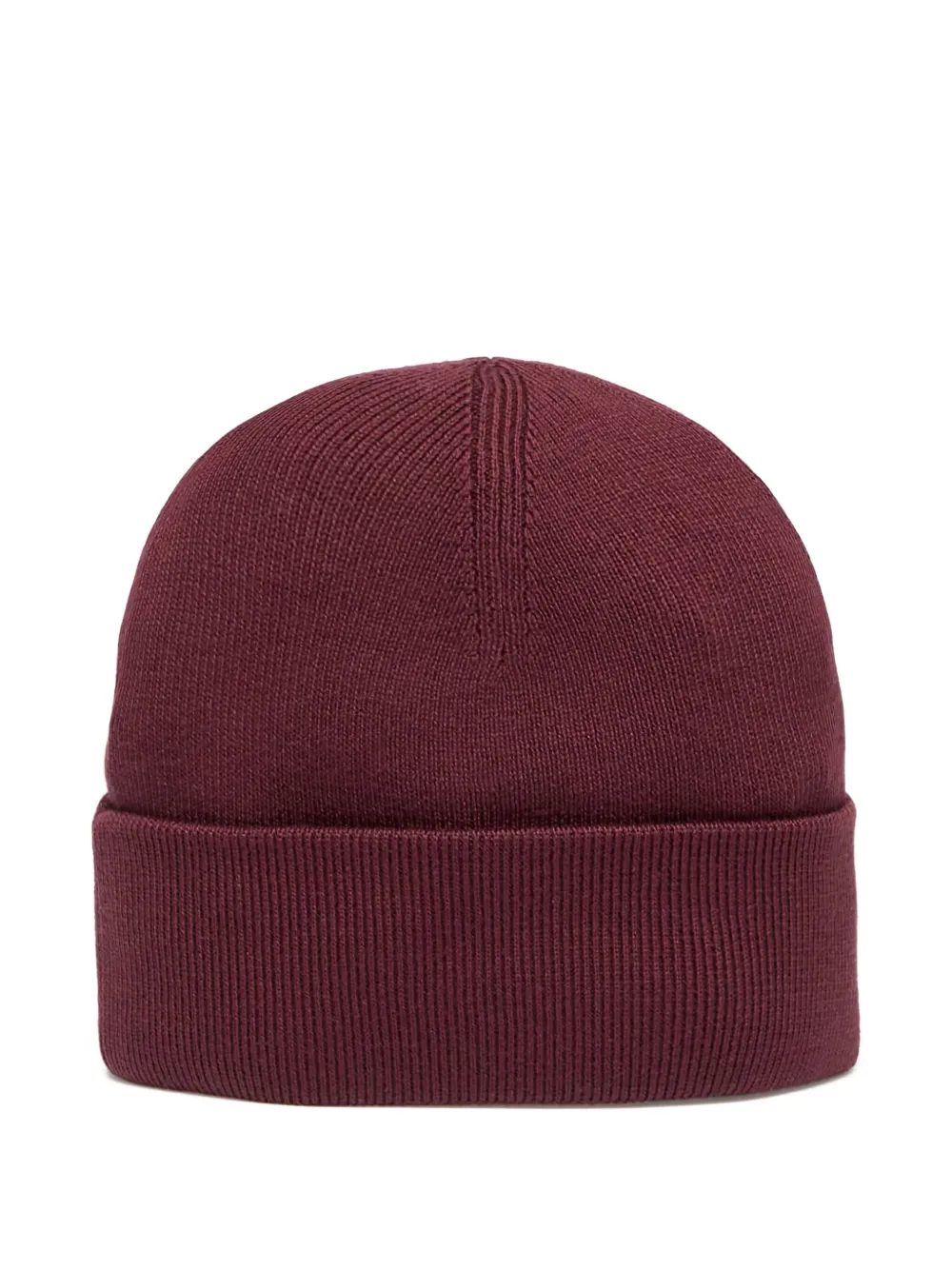 Fred Perry Embroidered Logo Beanie Hat In Burgundy