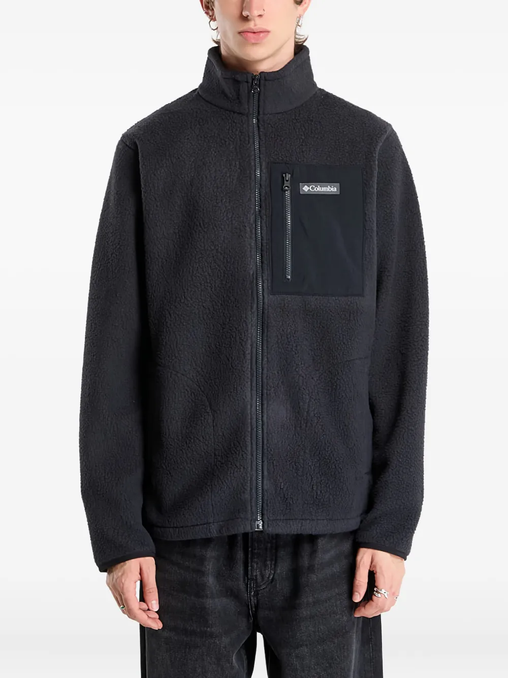 Columbia Jasper Ridge™ Pebbled full-zip Fleece Sweater | Black