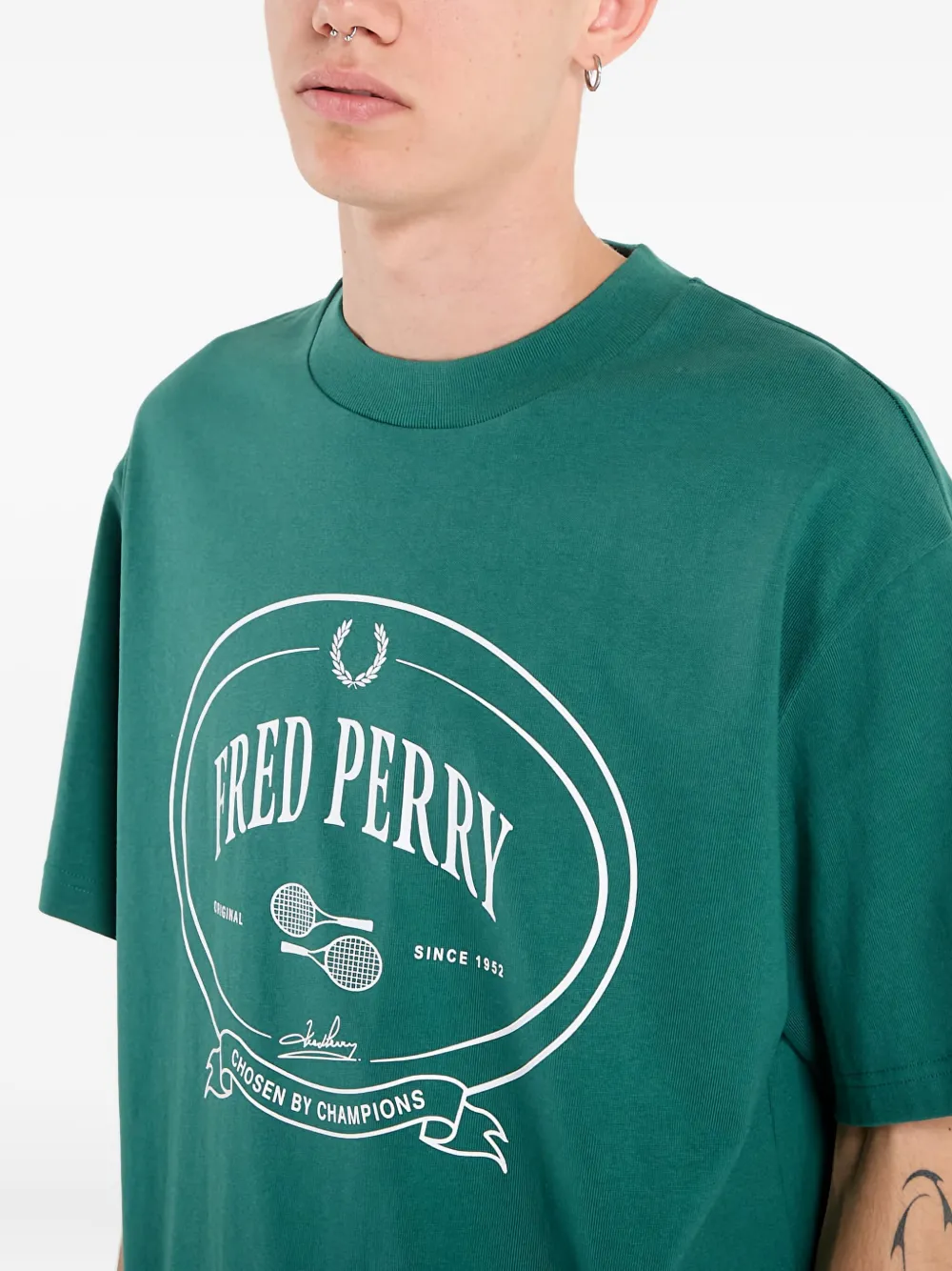Fred Perry Chosen By Champions T-shirt met grafische print Groen