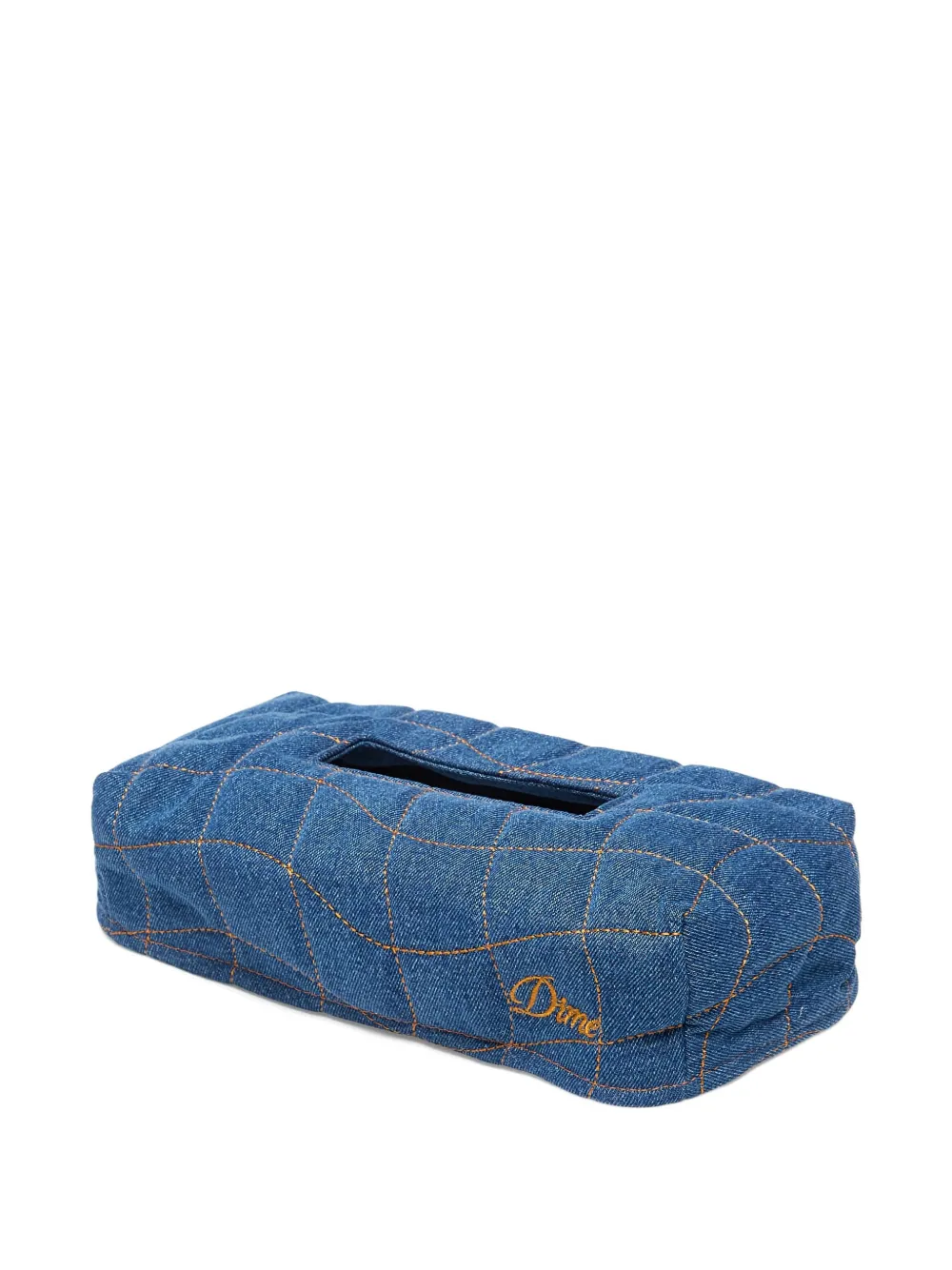 dime Quilted Tissue box cover | Blue | Image 1
