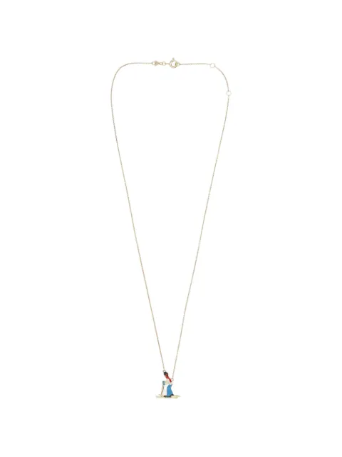 Aliita Ski enamel-pendant chain necklace