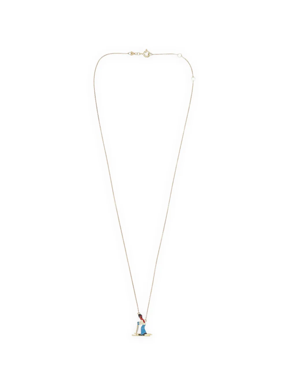 Aliita Ski enamel-pendant chain necklace - Oro