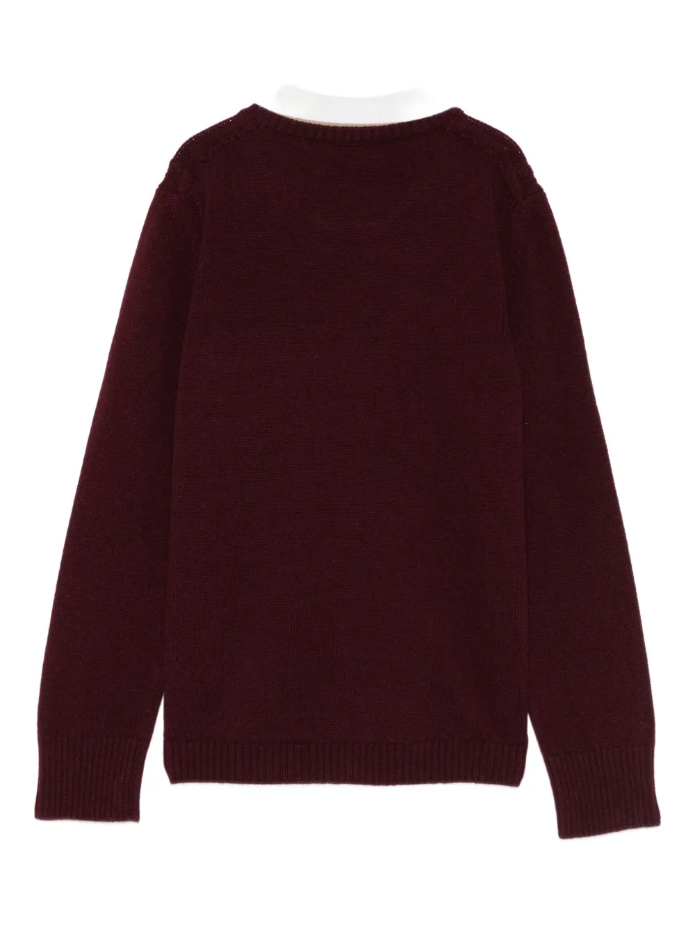  Vanisè Polo-collar Sweater - Red 