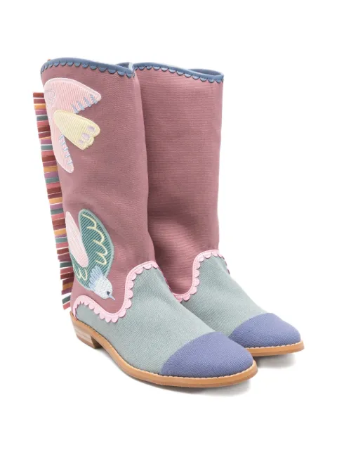 Stella McCartney Kids 25mm appliqué scalloped boots