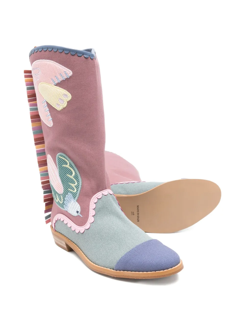 Stella McCartney Kids botas festoneadas con tacón de 25mm | Botas altas | Image 2