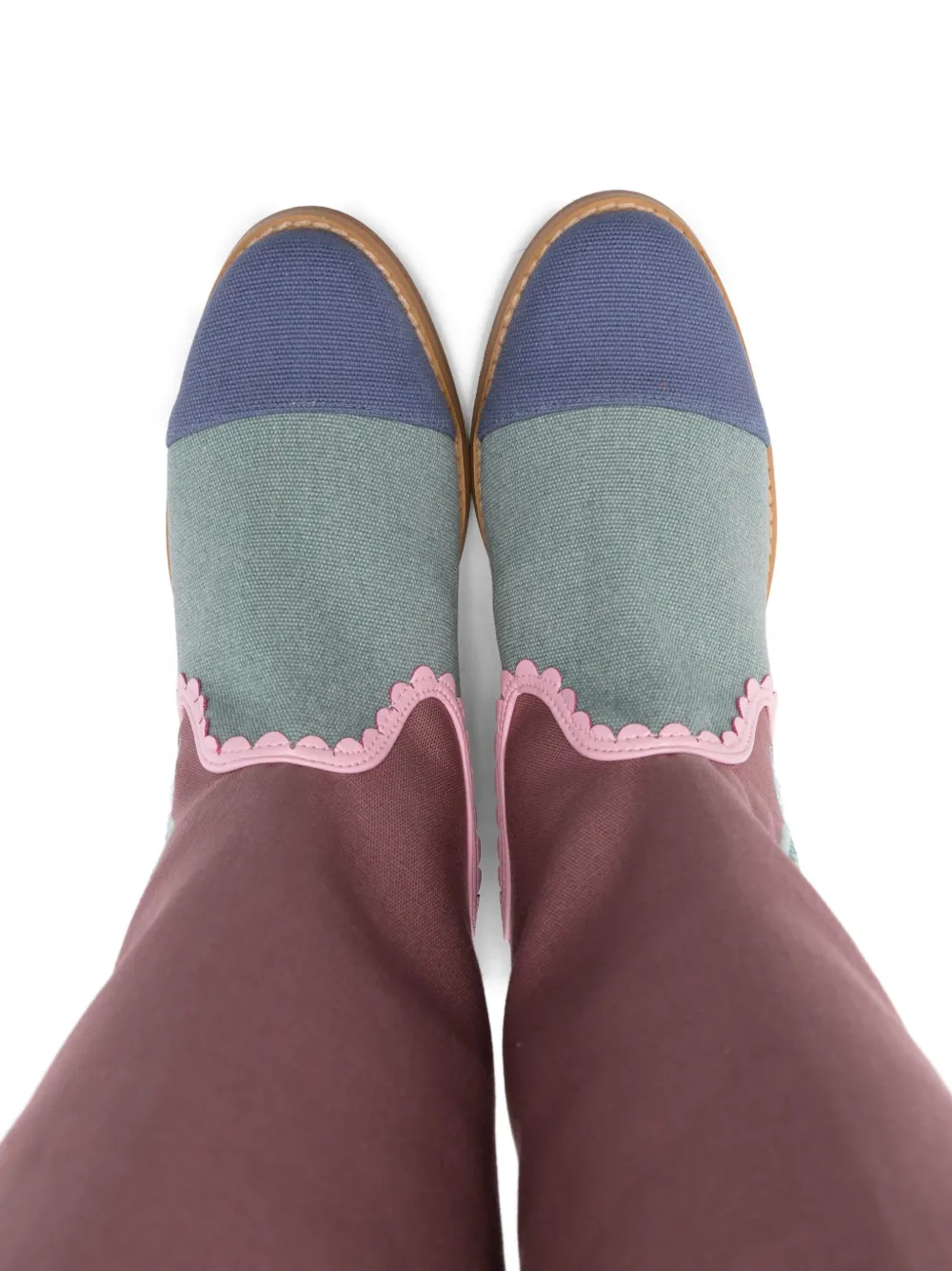 Stella McCartney Kids 25 mm gewelfde laarzen met applicatie Roze