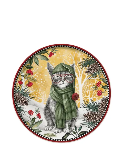 EGAN christmas cat plate(31cm)