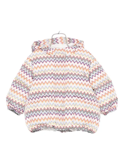 Missoni Kids zigzag hooded jacket
