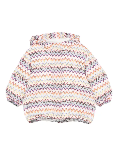 Missoni Kids zigzag hooded jacket