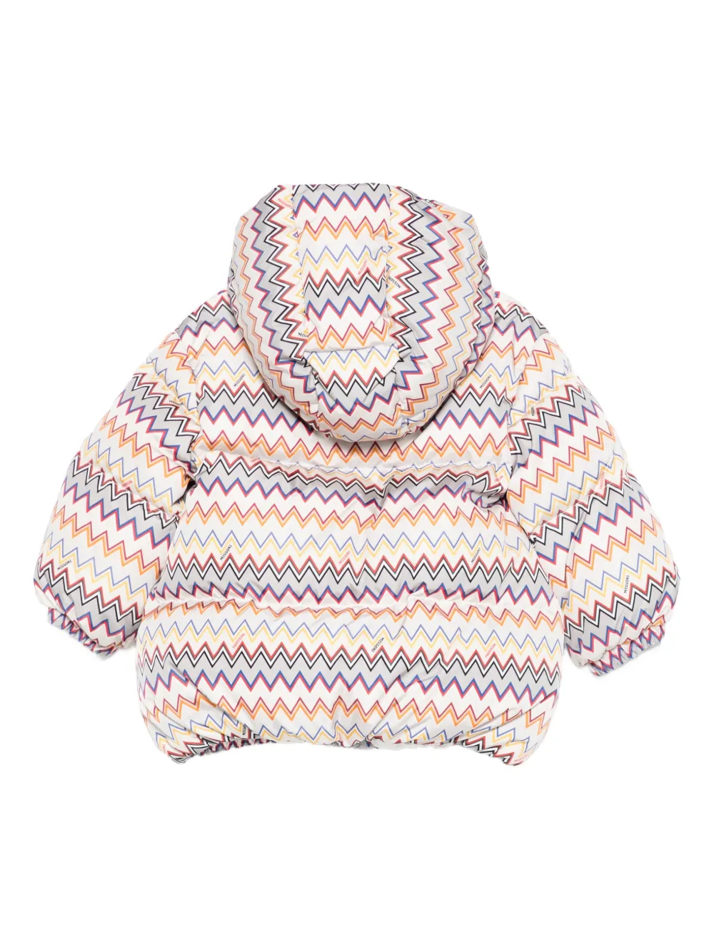 Missoni Kids Jack met capuchon en zigzag patroon Wit