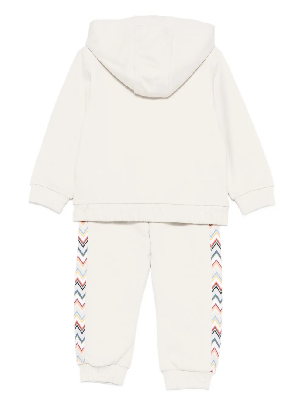 Missoni Chevron Hooded Tracksuit In Neutral