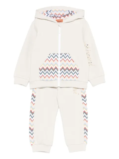 Missoni Kids chevron hooded tracksuit