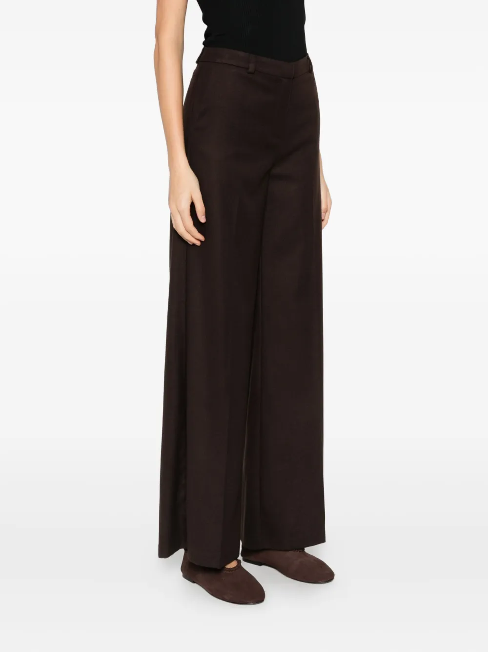 Rewind Wide Leg Trousers In Brown