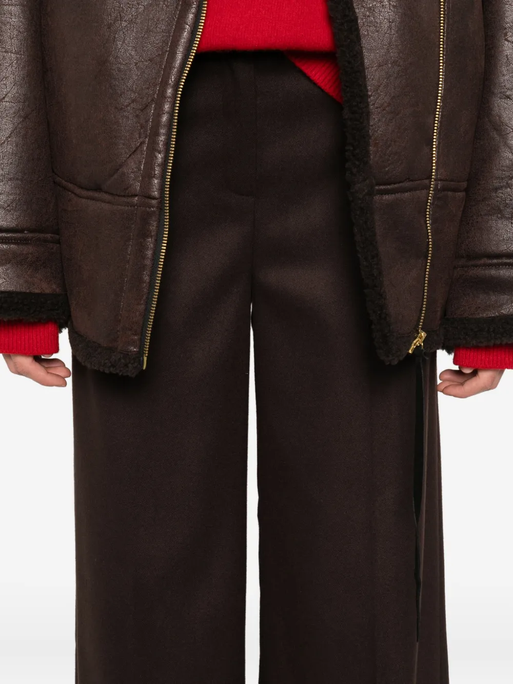 Rewind Wide Leg Trousers In Brown