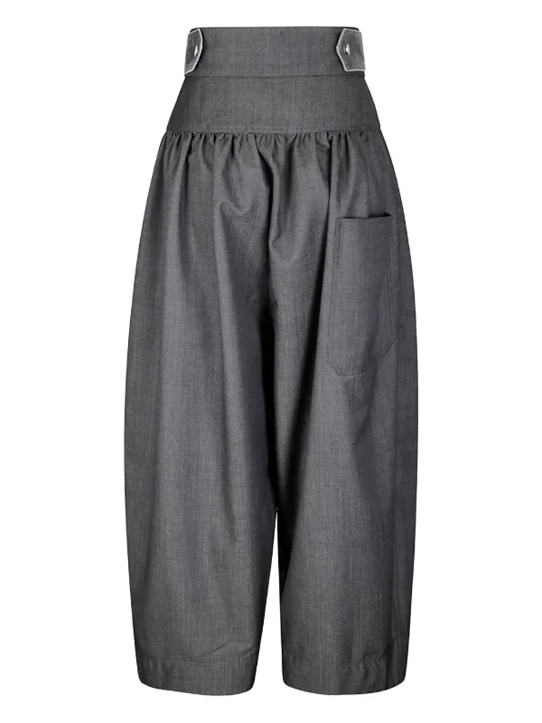 Niccolò Pasqualetti Luna wide-legged Trousers | Grey | FARFETCH