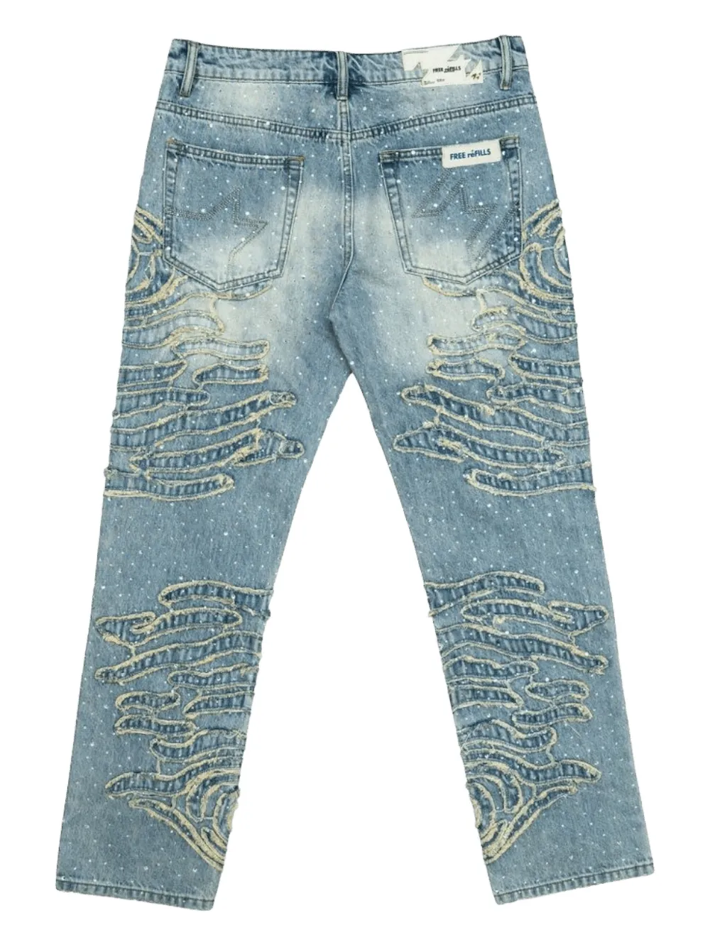 Free Refills zebra-pattern rhinestone jeans | Regular-Fit-Jeans | Image 2