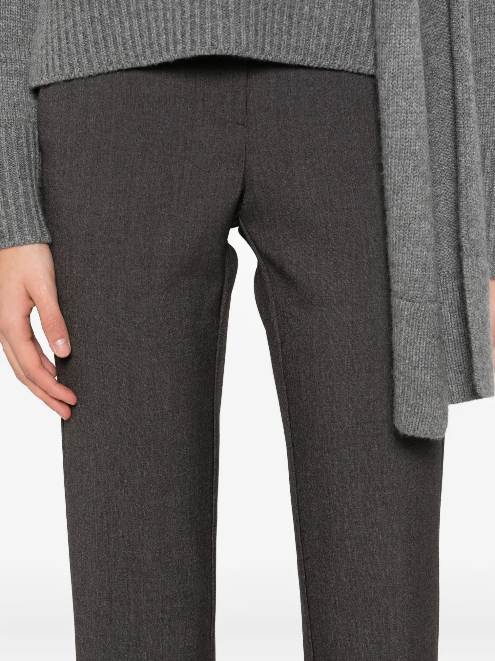Rewind Button Trousers In Gray