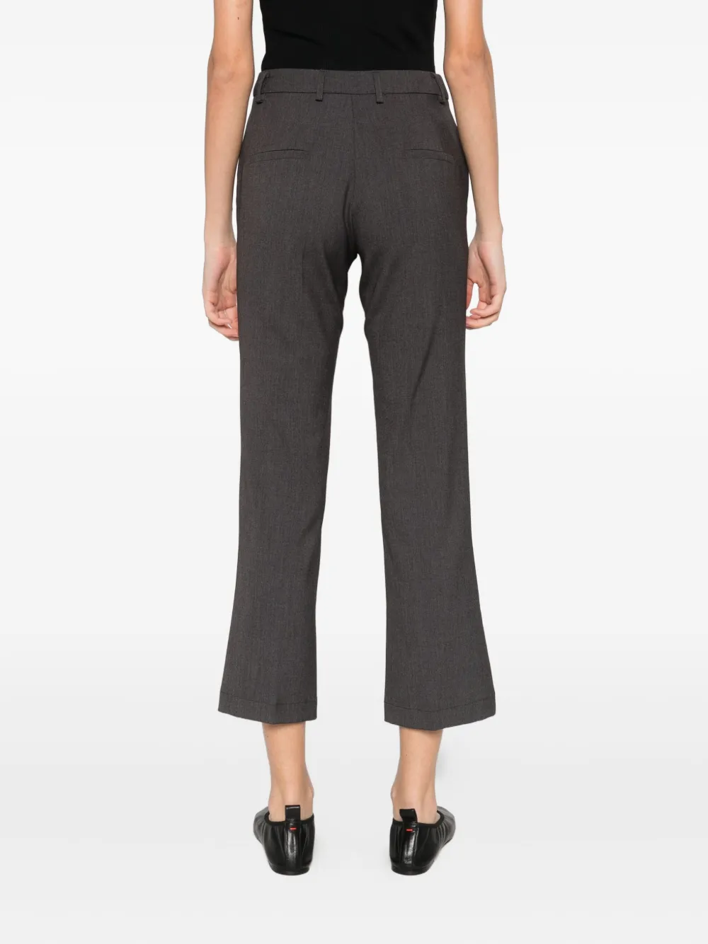 Rewind Button Trousers In Gray
