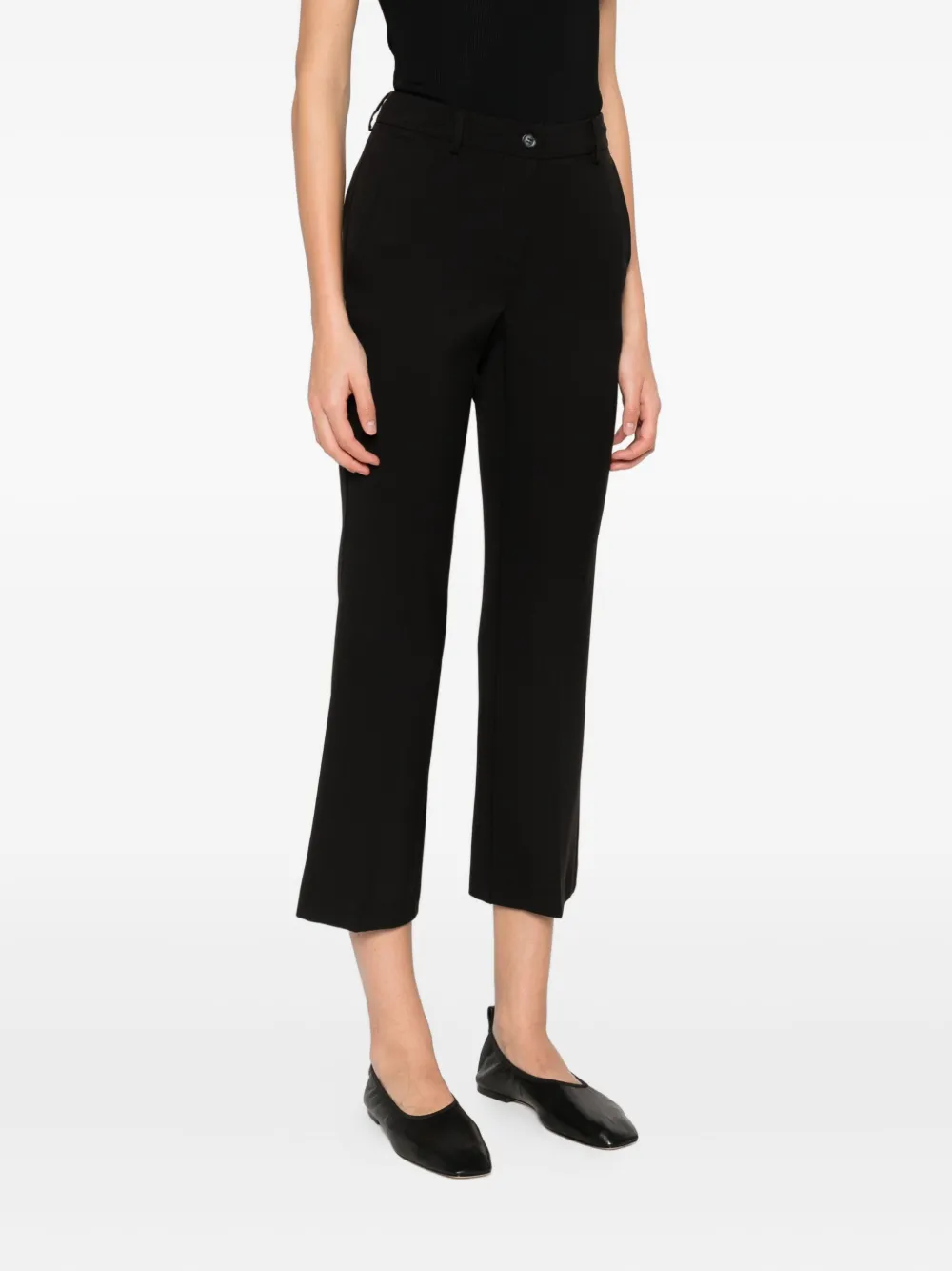 Rewind Button Trousers In Black