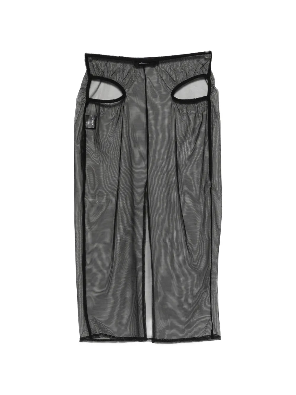 Cowboys of Habit cut-out midi skirt - Nero