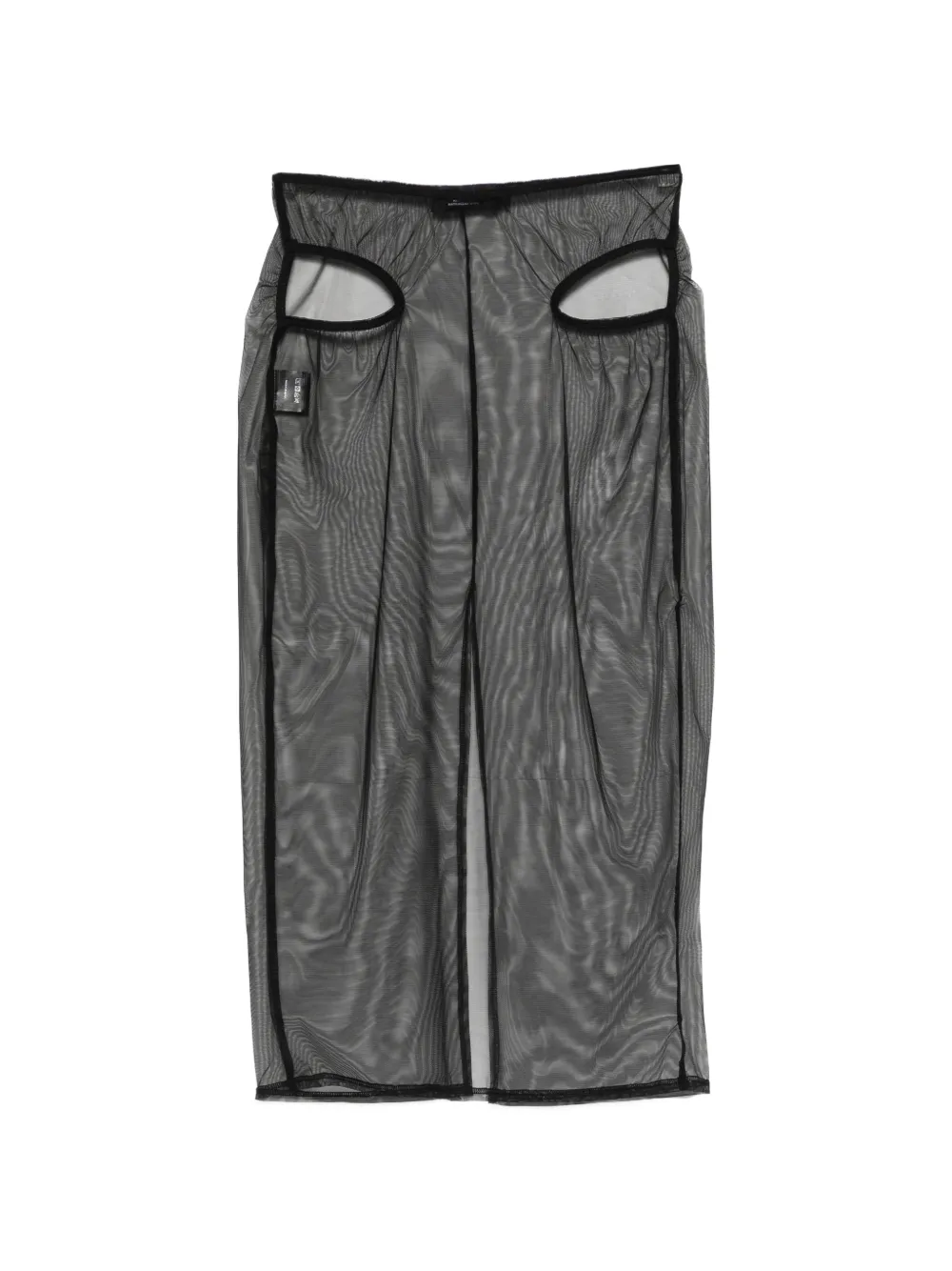 Cowboys of Habit cut-out midi skirt - Nero