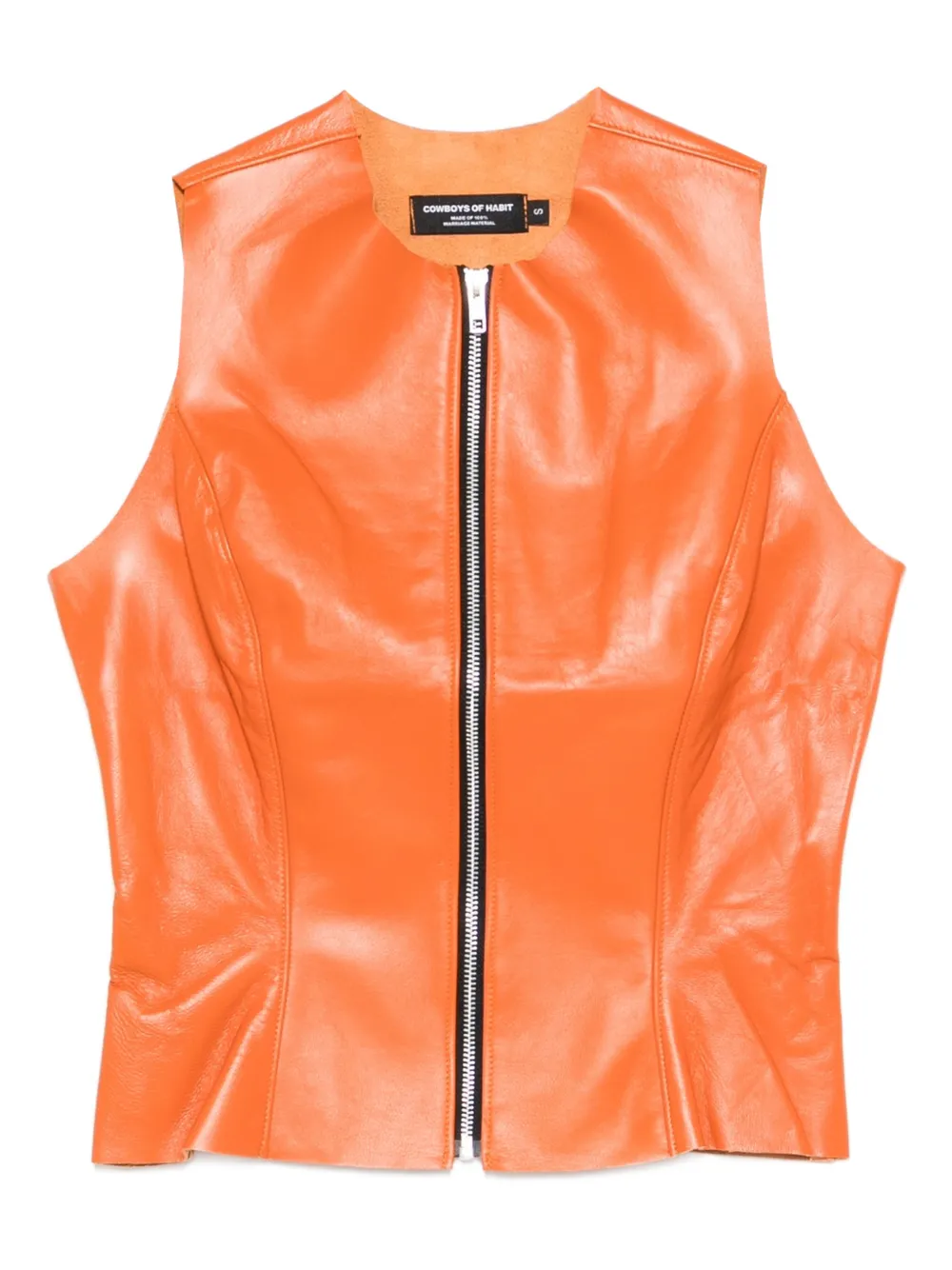 Cowboys of Habit zip texas vest - Arancione