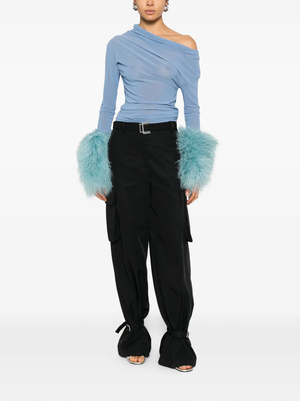 Cowboys of Habit Amazon draped top - Blauw