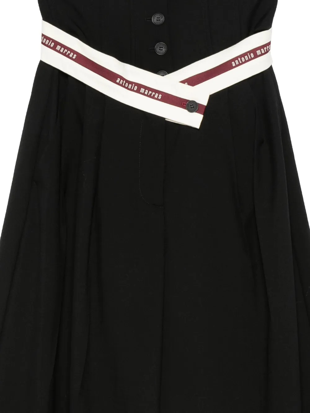 Antonio Marras Buttoned Logo Trousers In Black