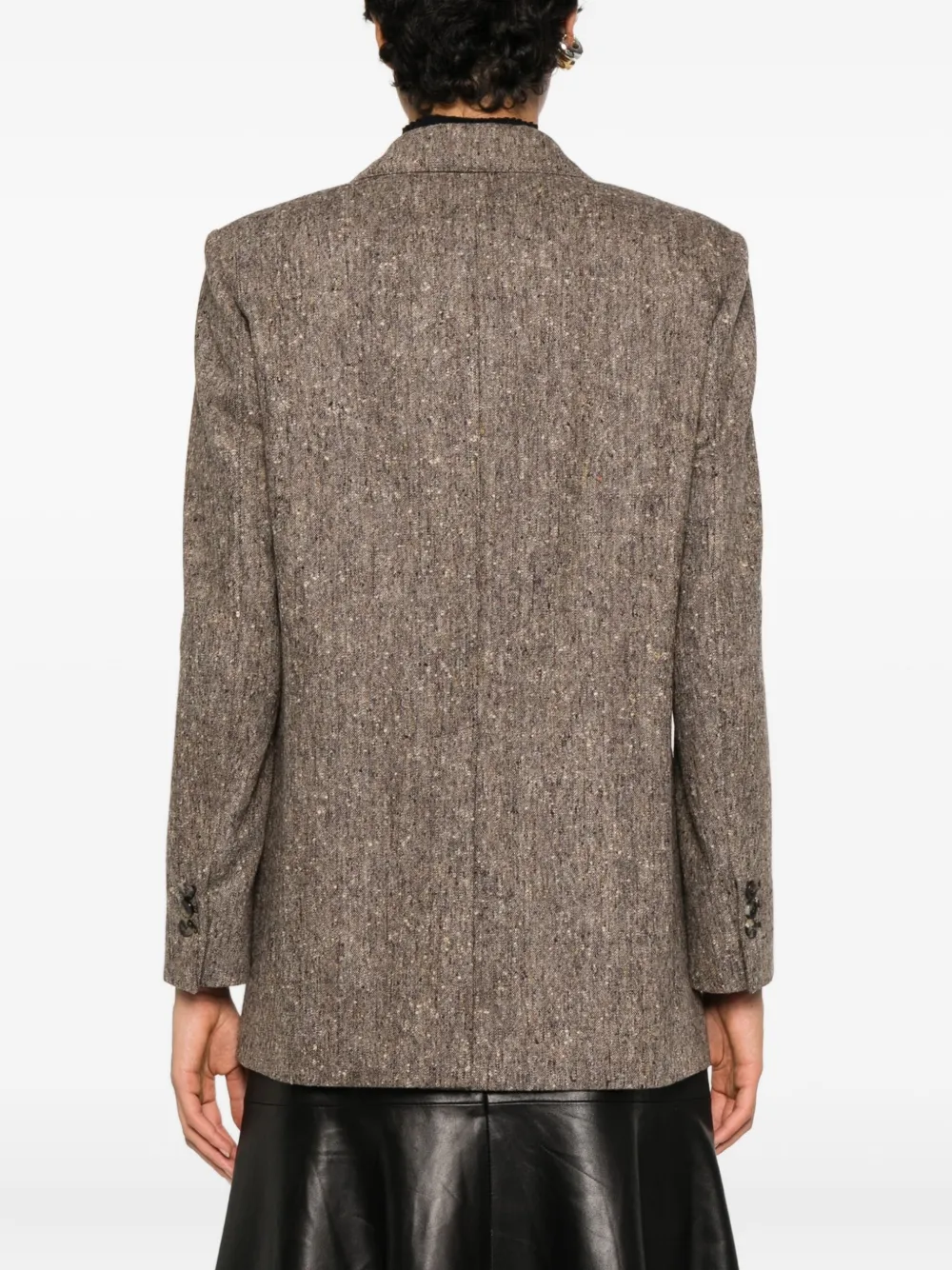 Alberto Biani Blazer met enkele rij knopen Bruin