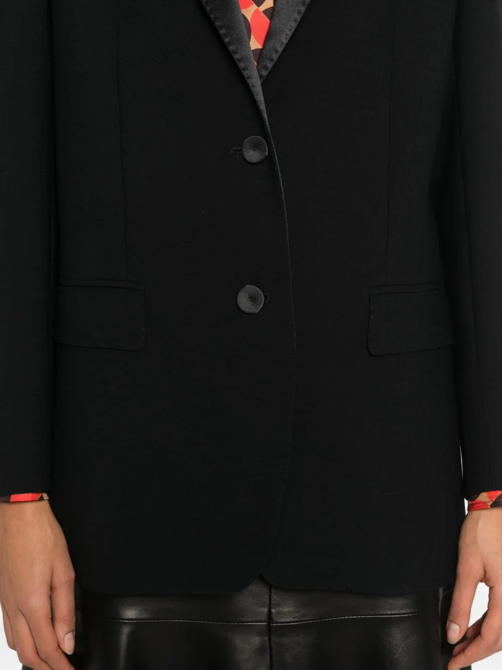 Alberto Biani Blazer met enkele rij knopen Zwart