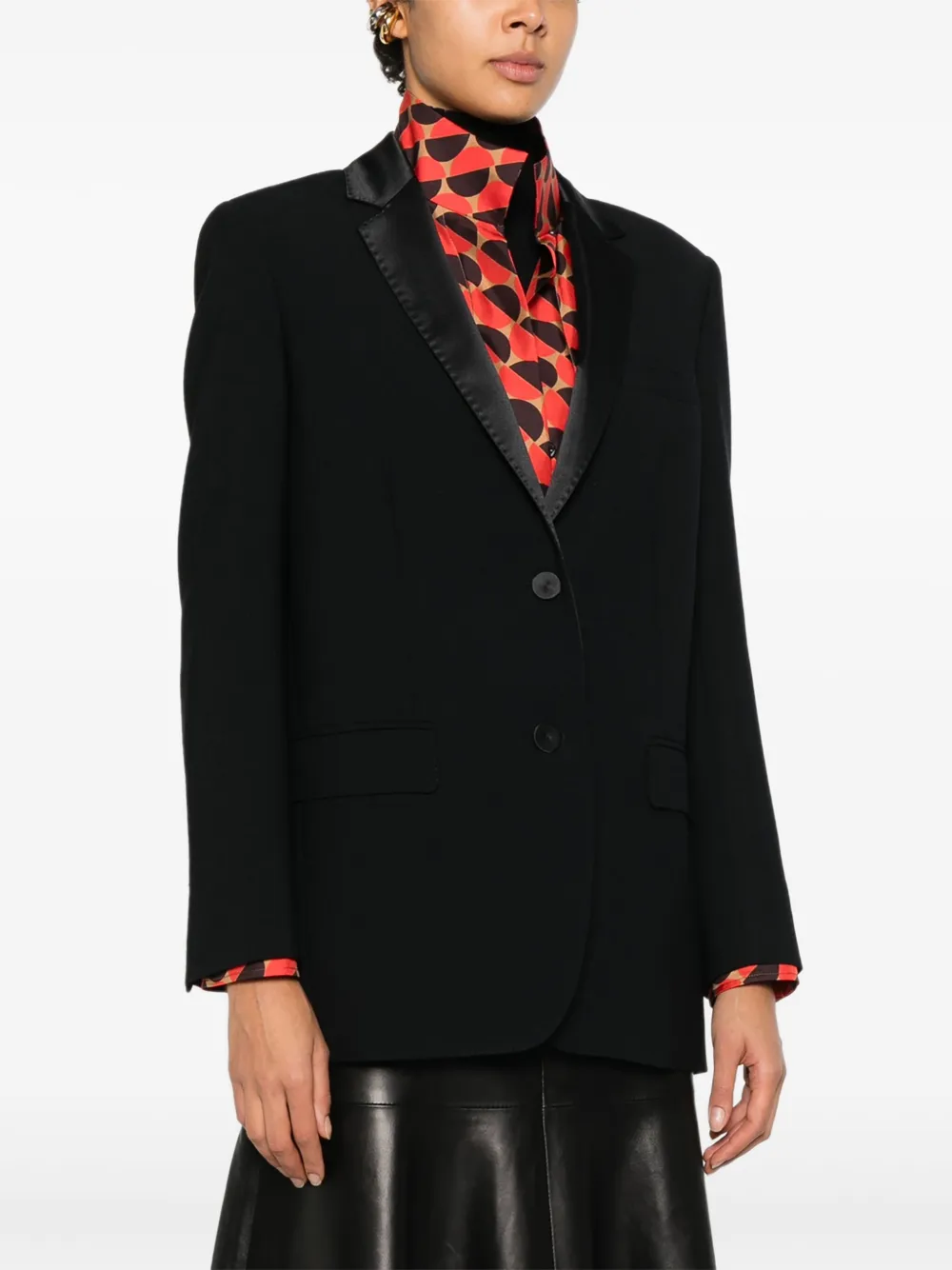 Alberto Biani Blazer met enkele rij knopen Zwart