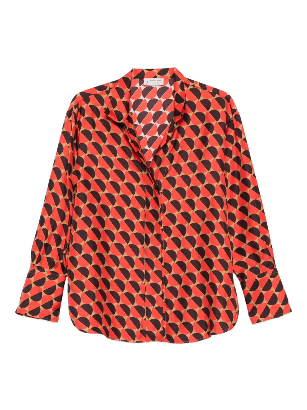 Alberto Biani geometric-pattern shirt | Red | Image 1