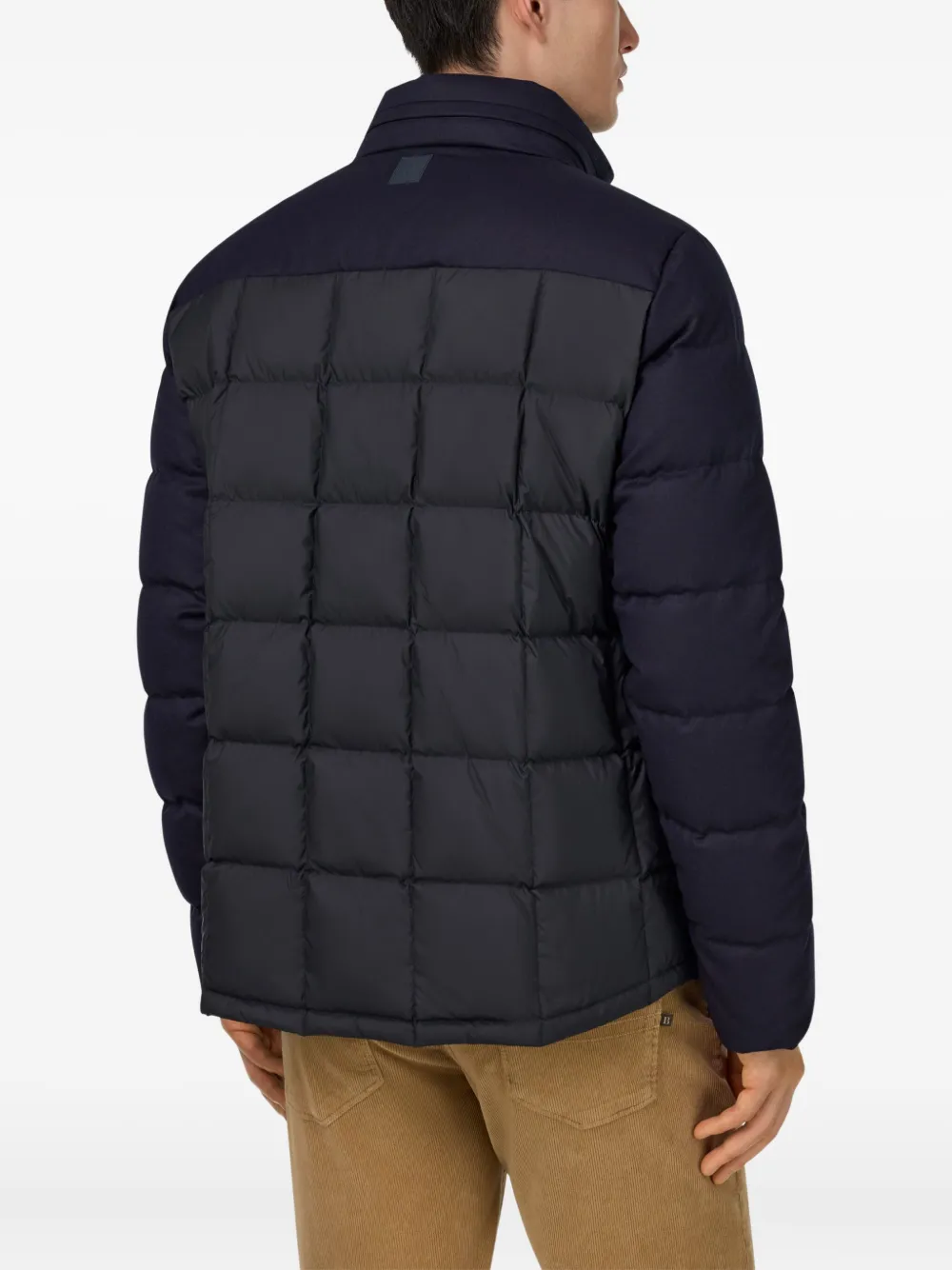 Boggi Milano Gewatteerd jack met rits Blauw