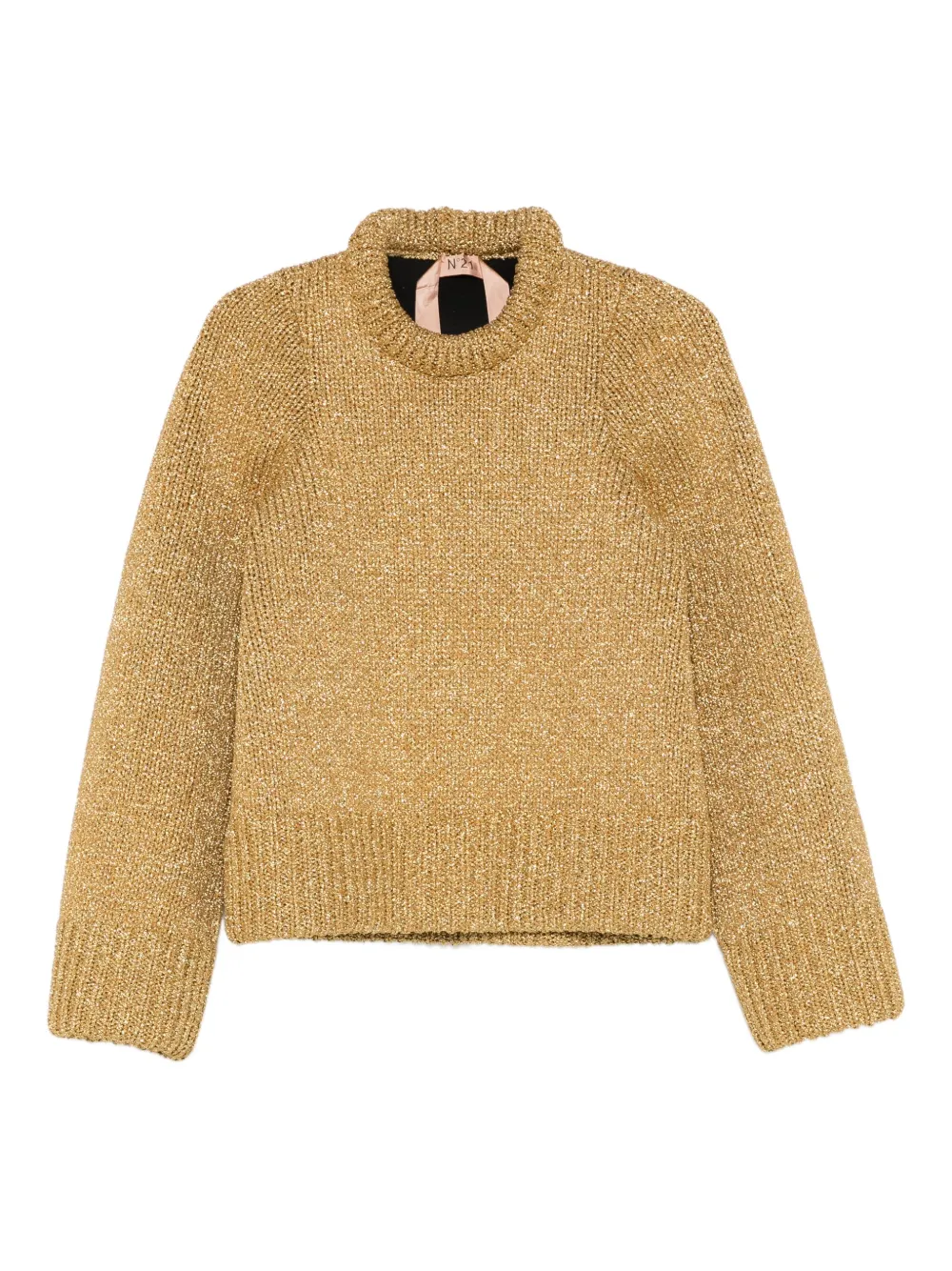 Nº21 ribbed roundneck knitwear - Gold