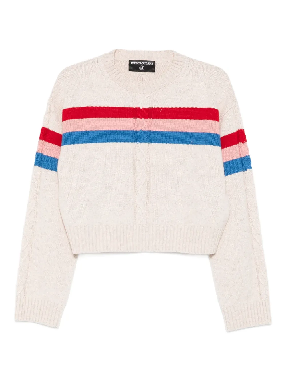 Iceberg Ribbed-trim Sweater In Neutral