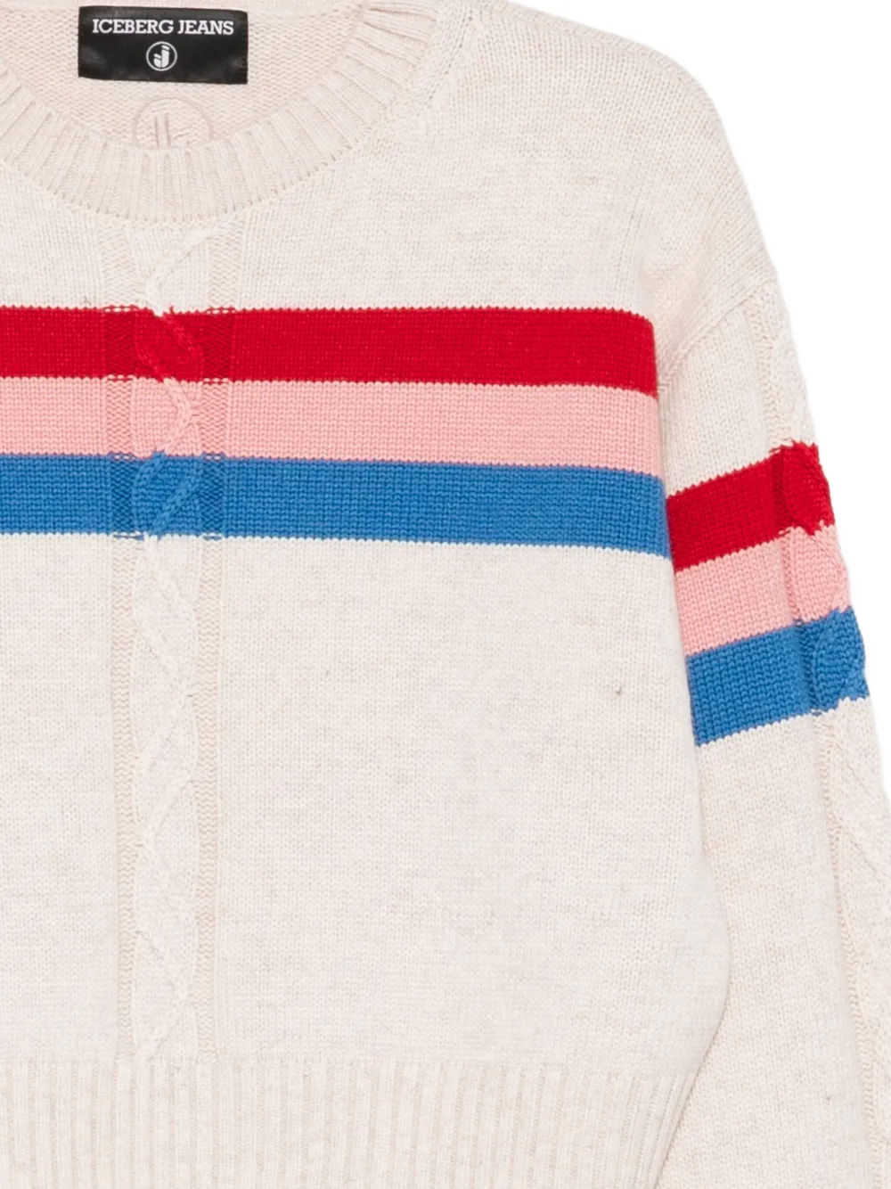 Iceberg Ribbed-trim Sweater In Neutral