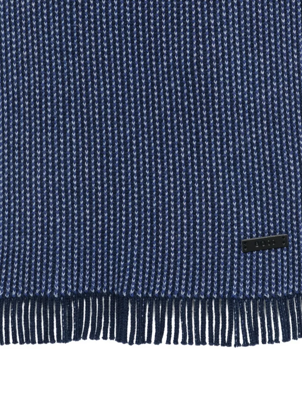 BOSS Muts en sjaal met logopatch - Blauw