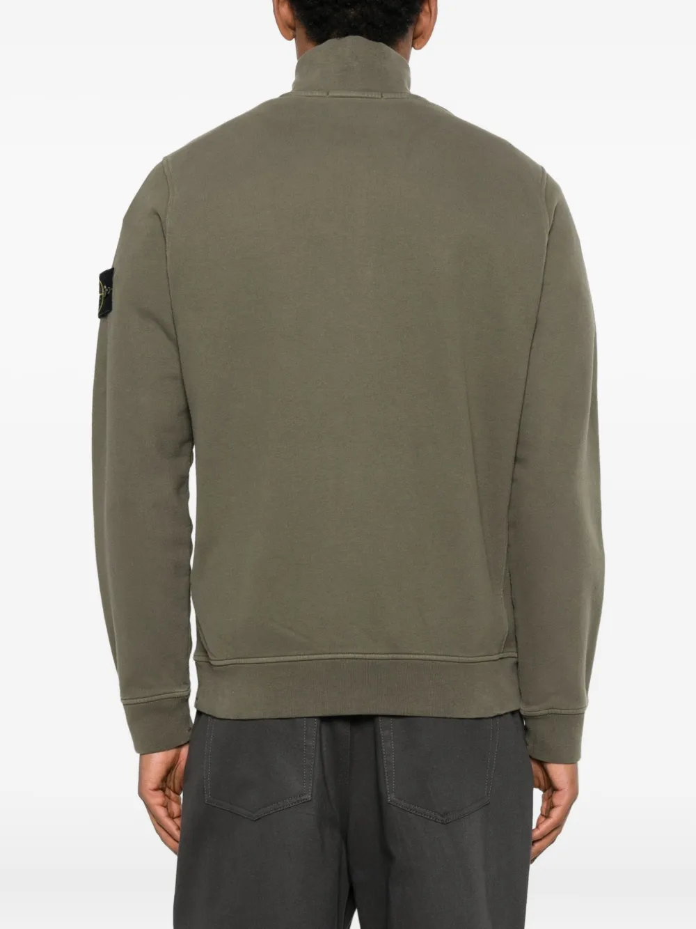 Stone Island Logo-patch Sweatshirt In Brown