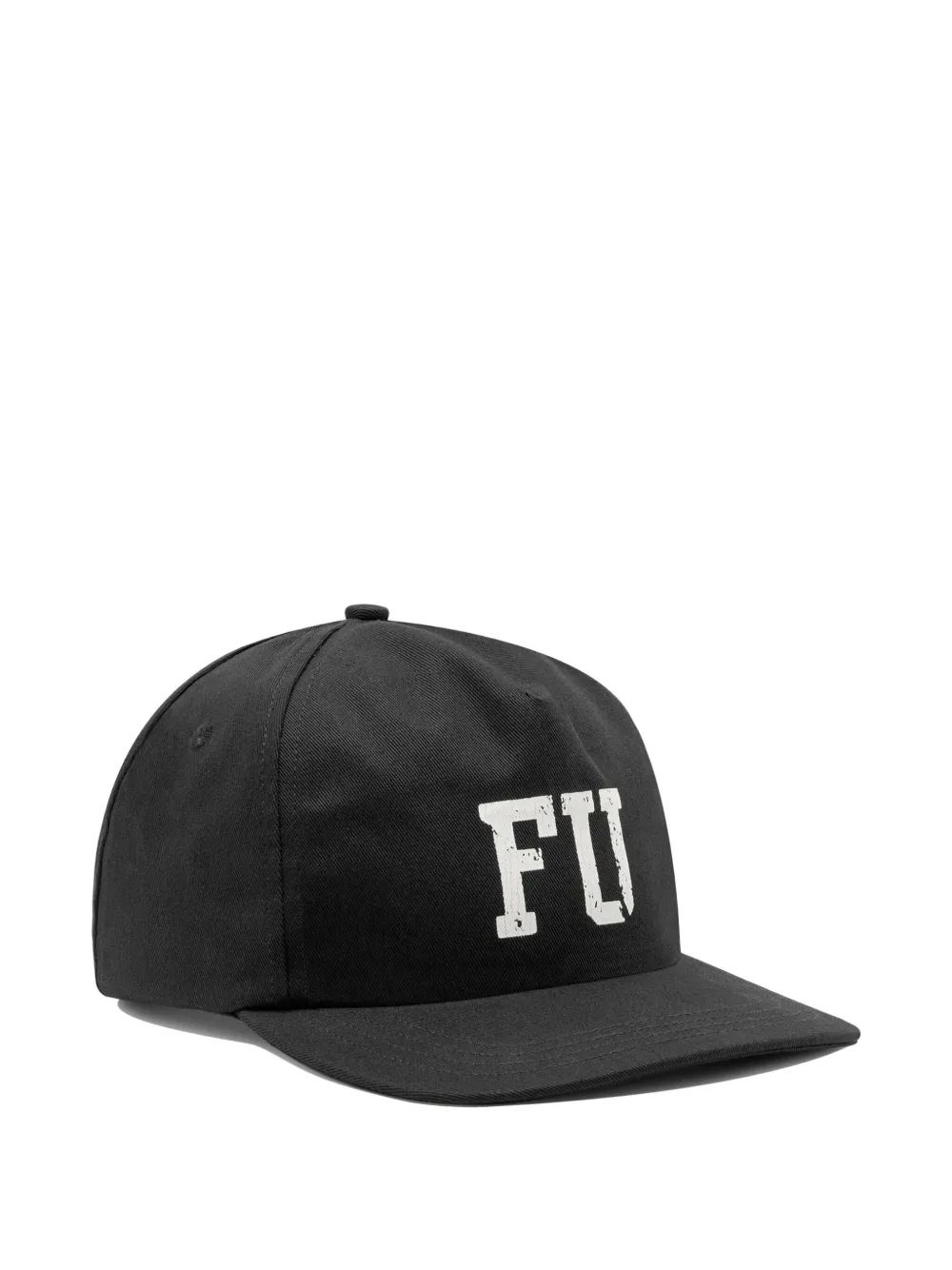Fear Of God Fu Logo-plaque Baseball Cap In Black