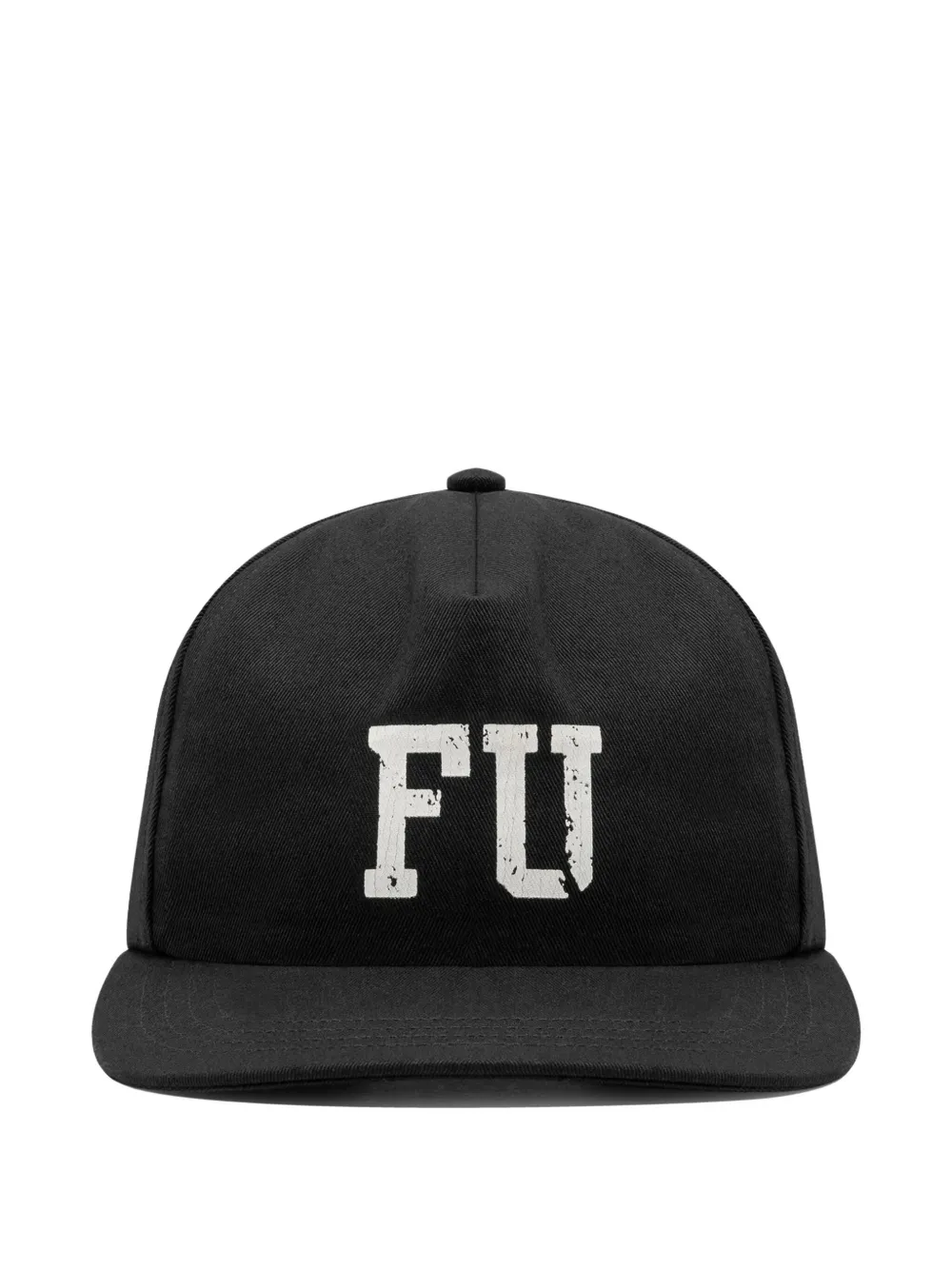 Fear Of God Fu Logo-plaque Baseball Cap In Black