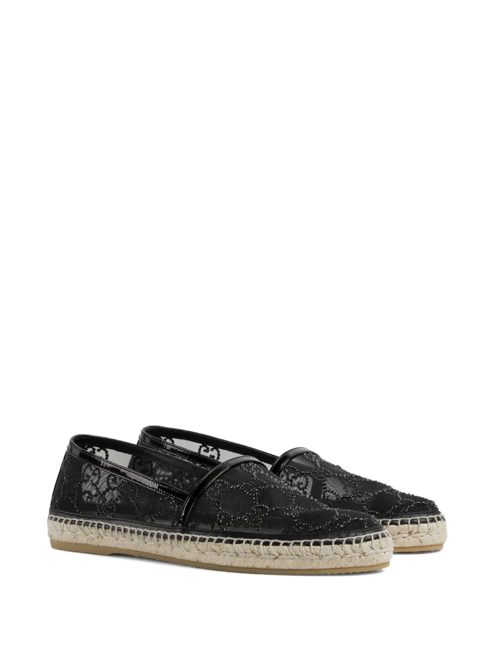 Gucci Espadrilles With Gg Crystals In White