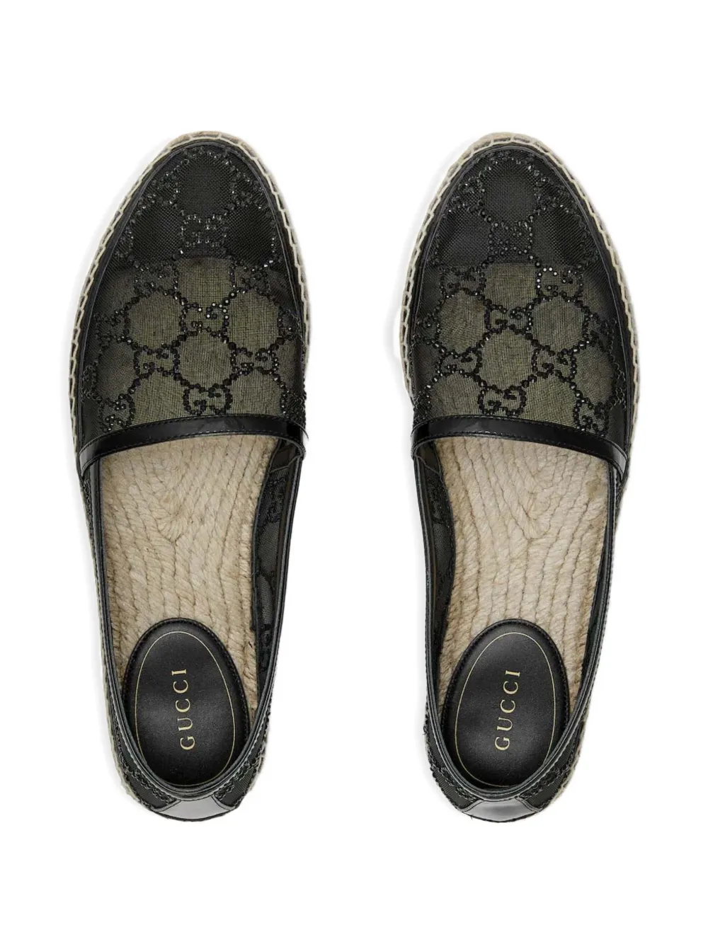 Gucci Espadrilles With Gg Crystals In White