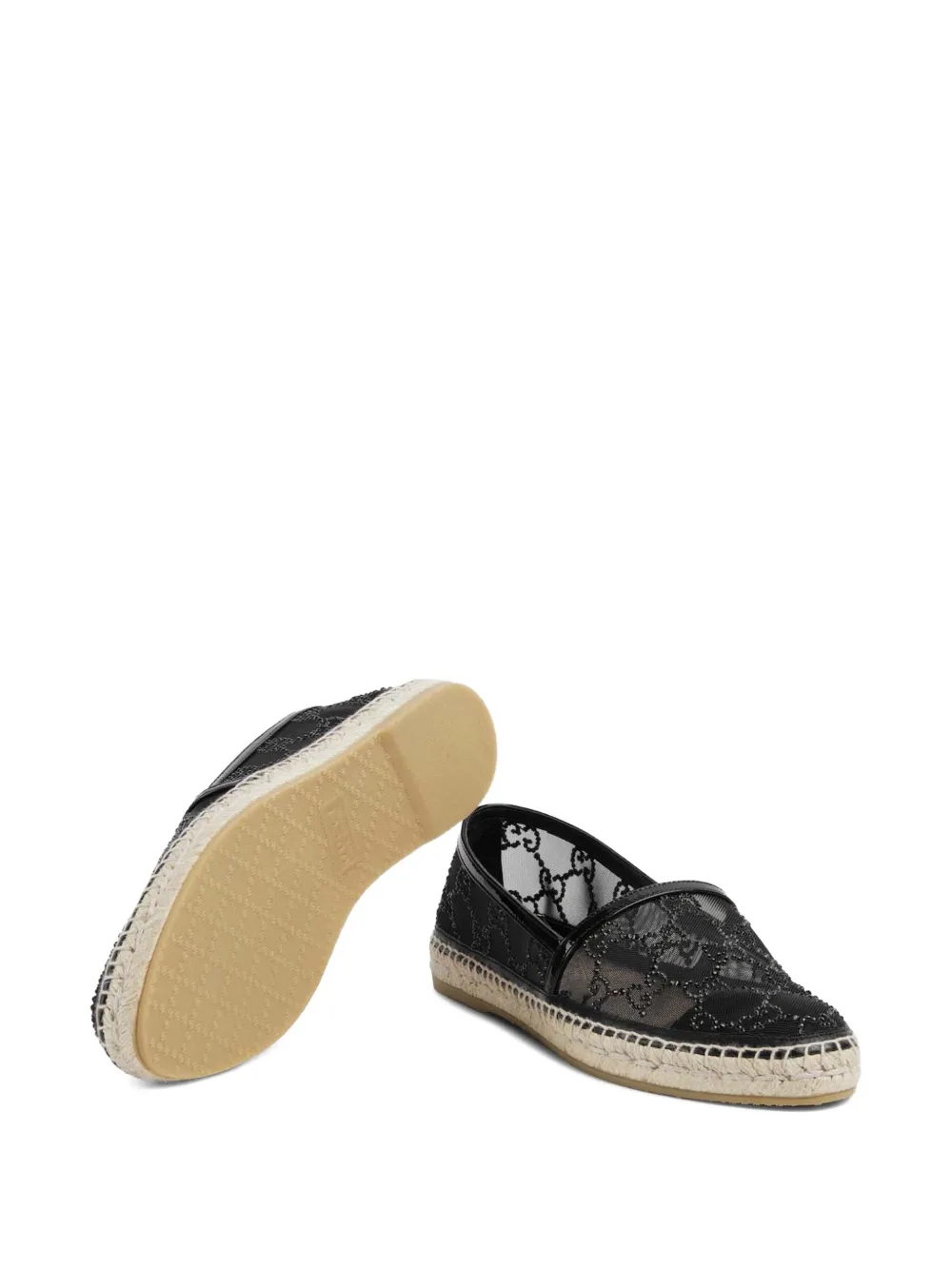 Gucci Espadrilles With Gg Crystals In White