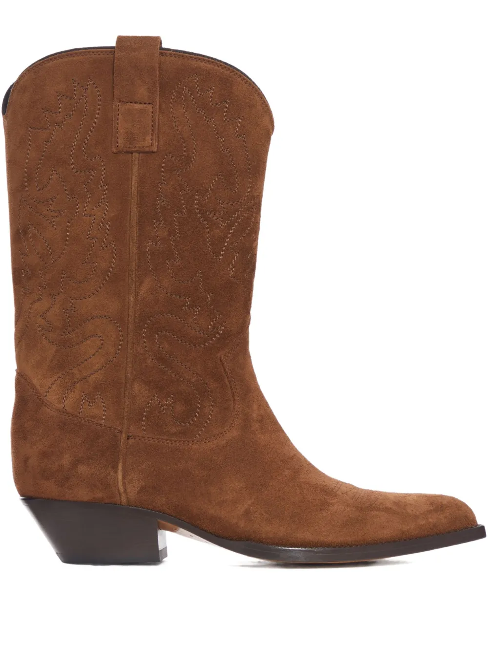 Buttero Embroidered-detail Boots In Brown